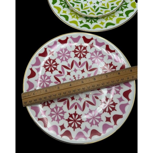 8-Piece Kate Spade NY Luncheon & Tidbit / Appetizer Plates Set Holly Heights - Picture 3 of 11